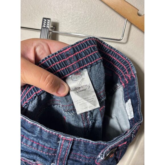 y2k Sanrio Hello Kitty Jeans size 6 Girls Embroidered Denim Character Nostalgia - Picture 5 of 5